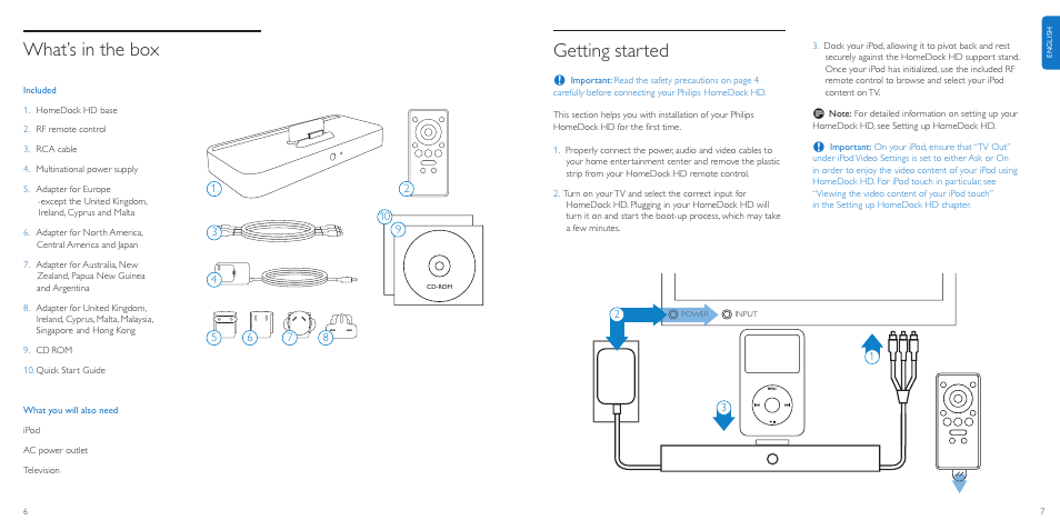 Getting started, What’s in the box | Philips DLA99901-17 User Manual | Page 4 / 14