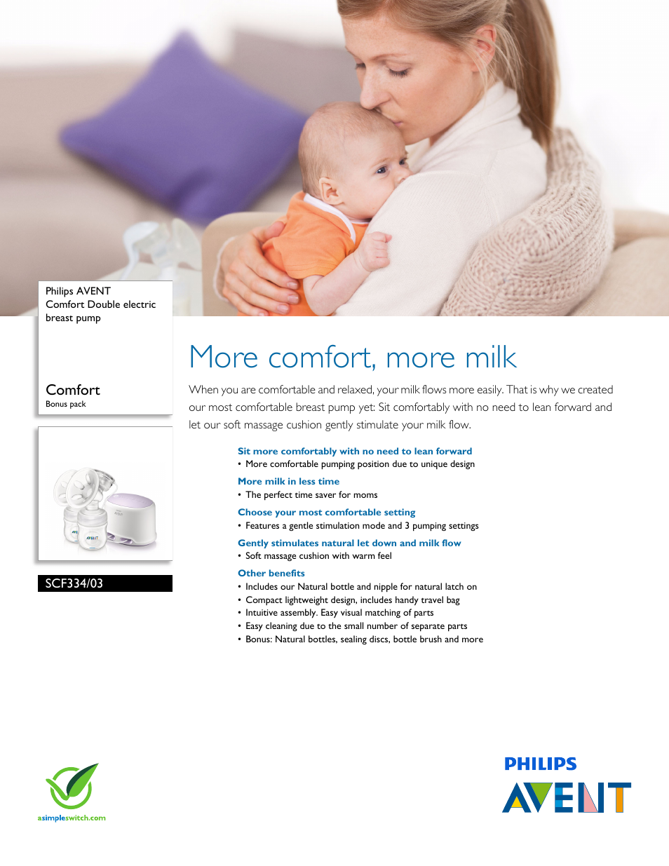 Philips SCF334-03 User Manual | 3 pages