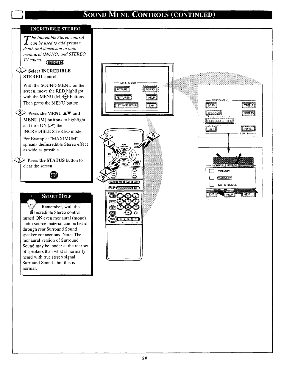 Ound, Ontrols, Continued | Philips MX3690B User Manual | Page 20 / 48