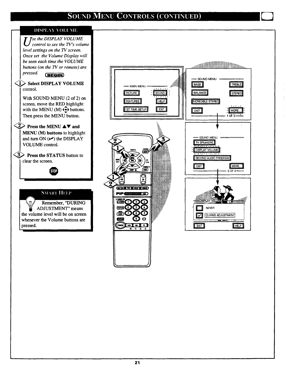 Ound, Ontrous, Continued | Philips MX3690B User Manual | Page 21 / 48