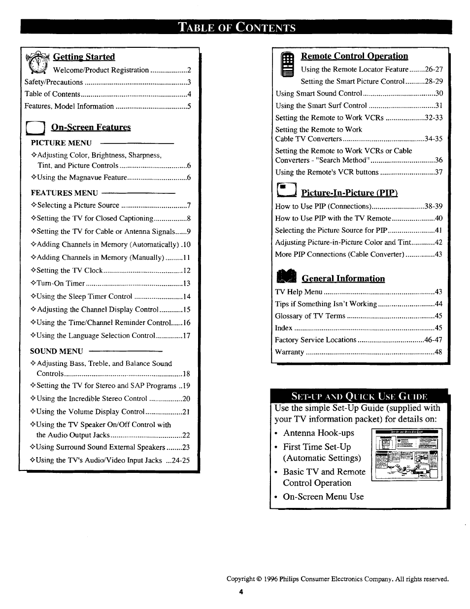 Philips MX3690B User Manual | Page 4 / 48