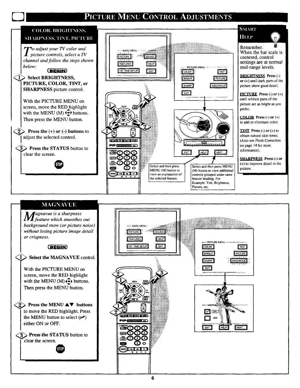 Icture, Ontrol, Djustments | 1vjl | Philips MX3690B User Manual | Page 6 / 48