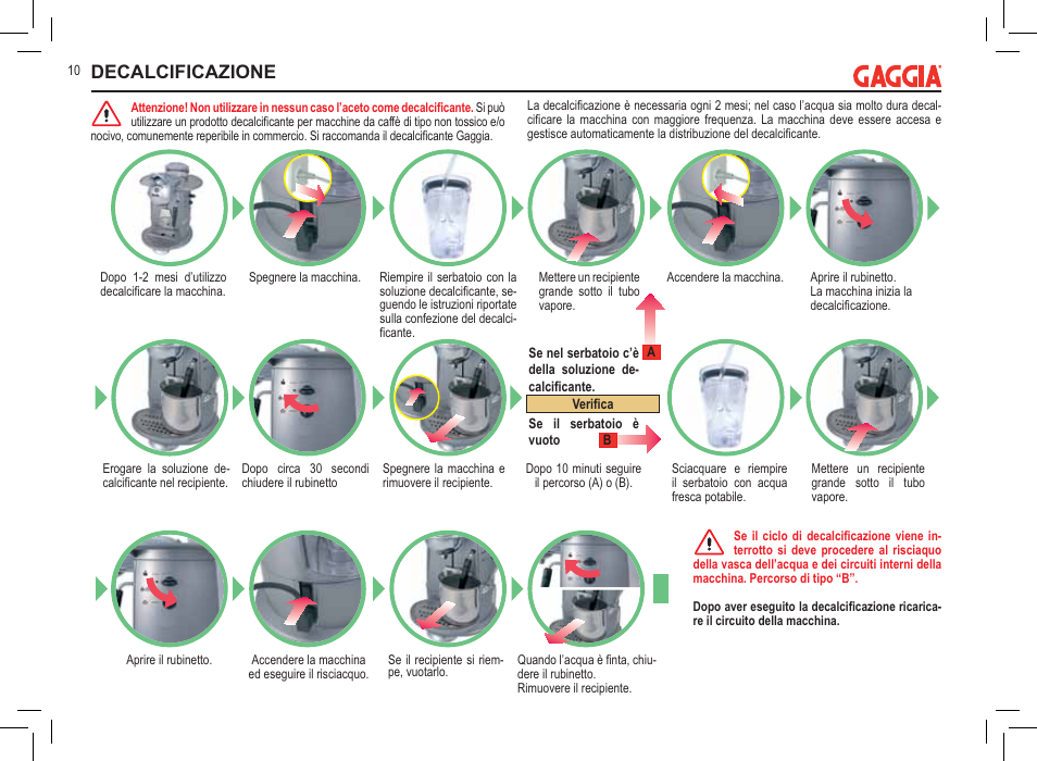 Decalcificazione | Philips 711902324 User Manual | Page 10 / 88