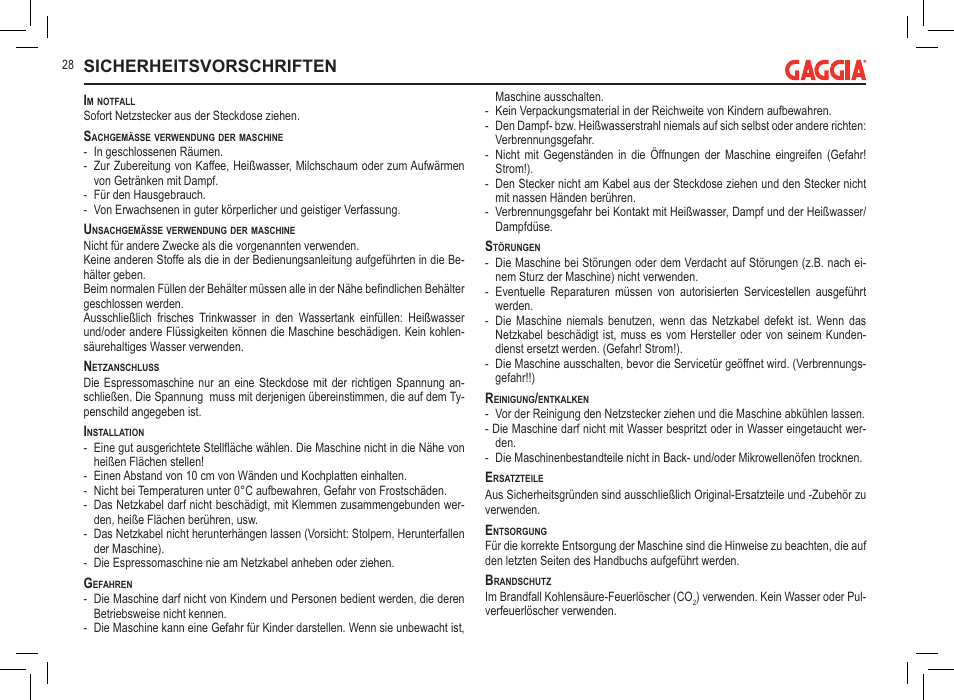 Sicherheitsvorschriften | Philips 711902324 User Manual | Page 28 / 88