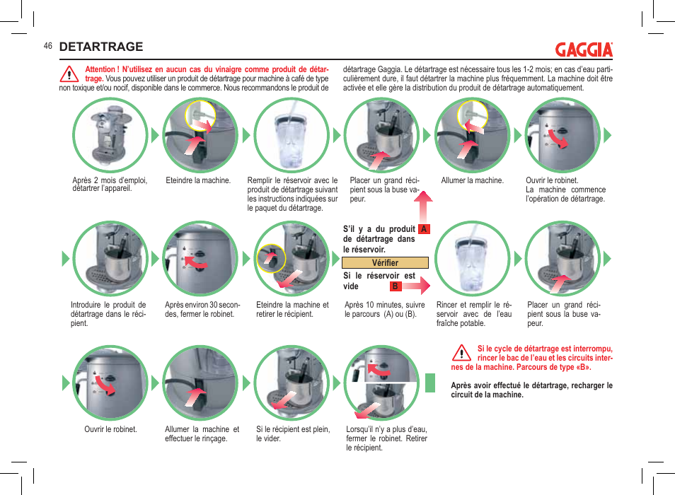 Detartrage | Philips 711902324 User Manual | Page 46 / 88