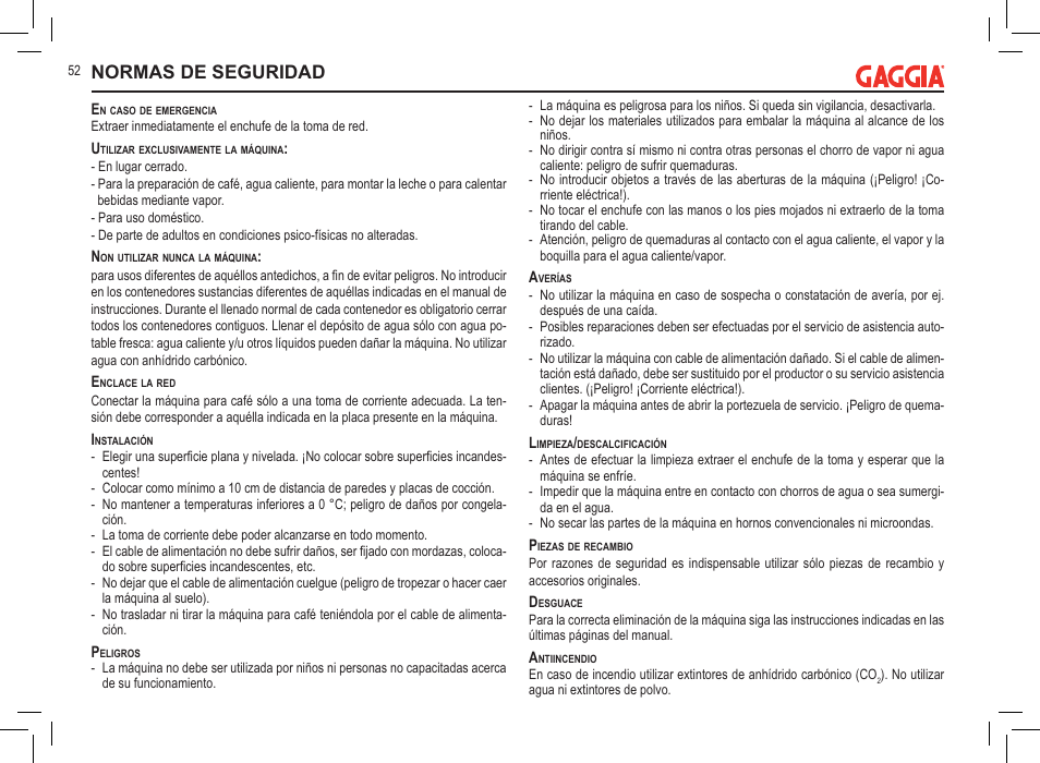 Normas de seguridad | Philips 711902324 User Manual | Page 52 / 88