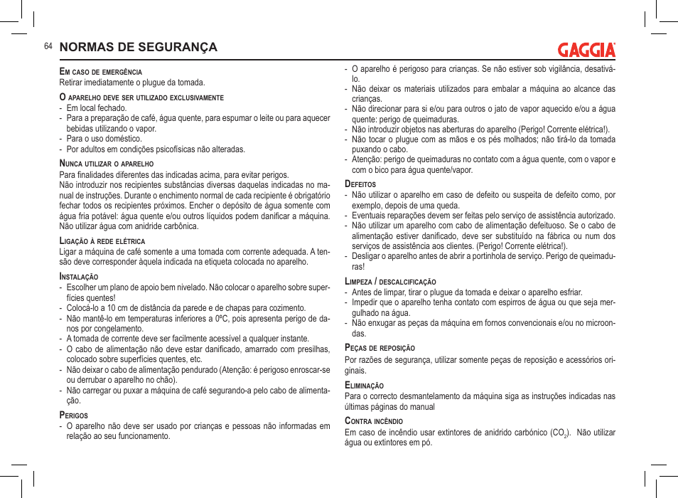 Normas de segurança | Philips 711902324 User Manual | Page 64 / 88