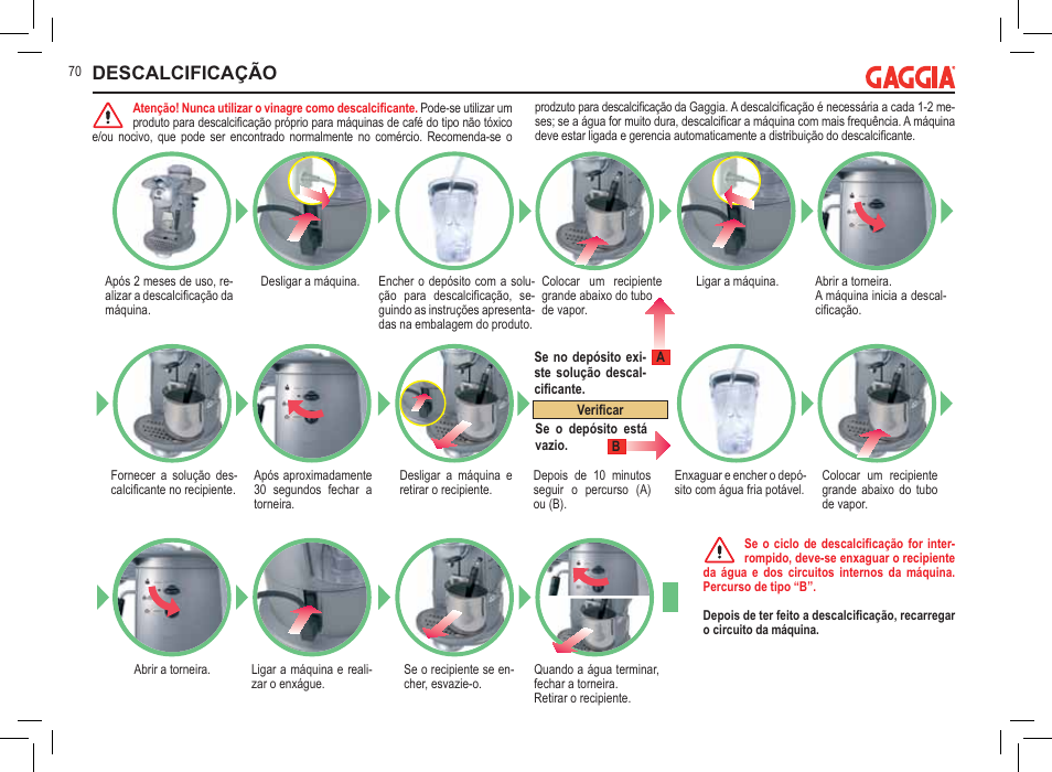 Descalcificação | Philips 711902324 User Manual | Page 70 / 88