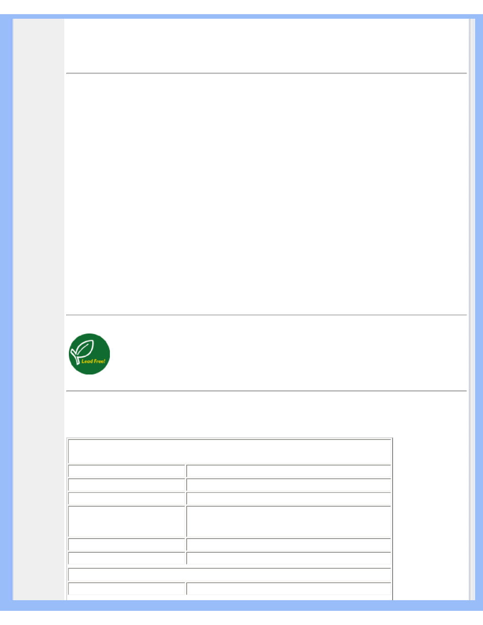 Product information | Philips 230WP7NS-27 User Manual | Page 6 / 95