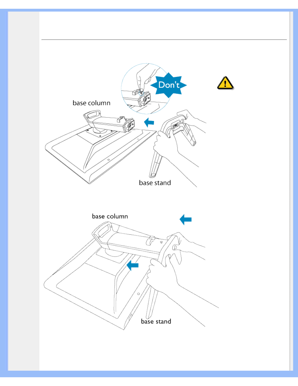 The base | Philips 230WP7NS-27 User Manual | Page 68 / 95