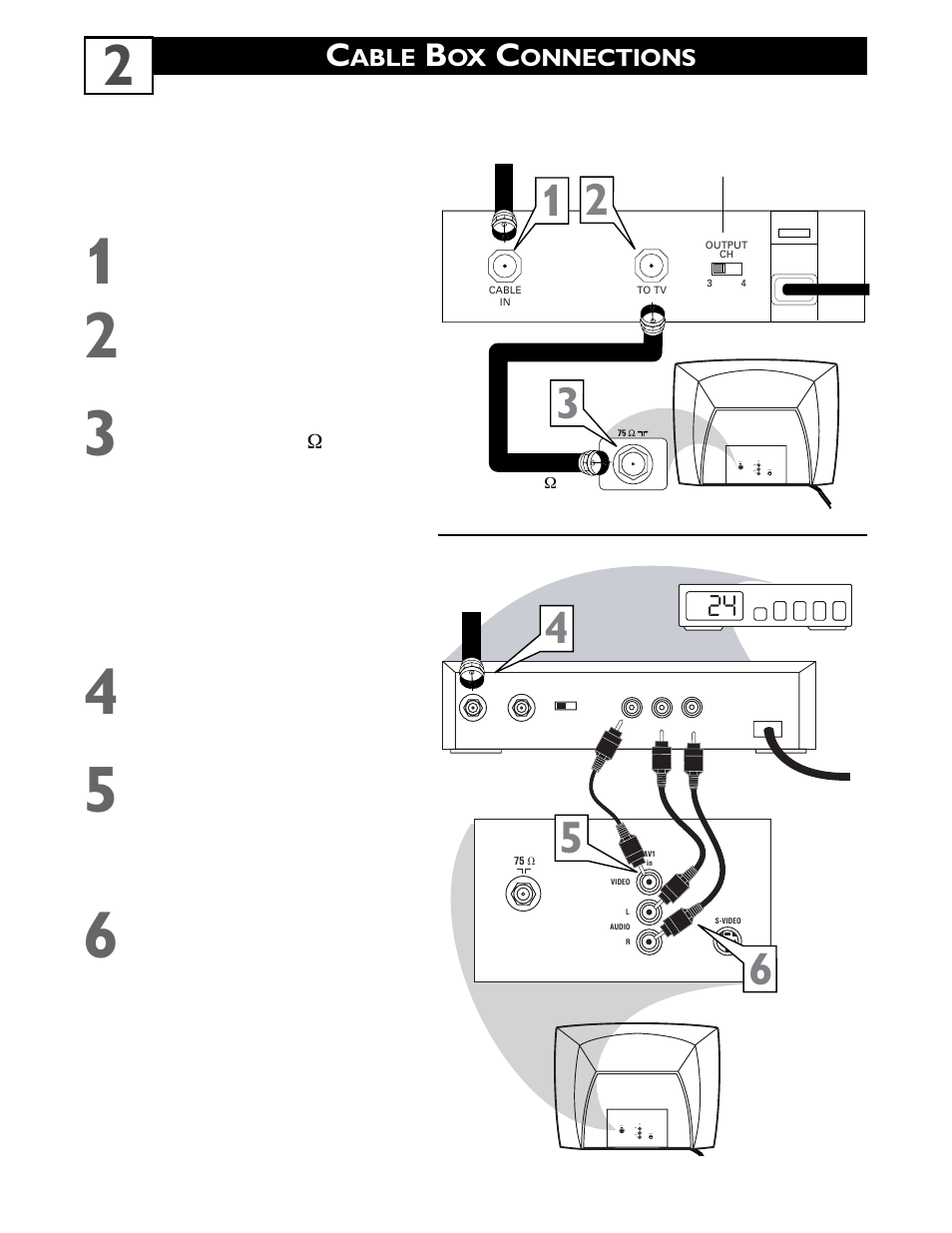 Able, Onnections | Philips 14RF50S-71 User Manual | Page 6 / 36