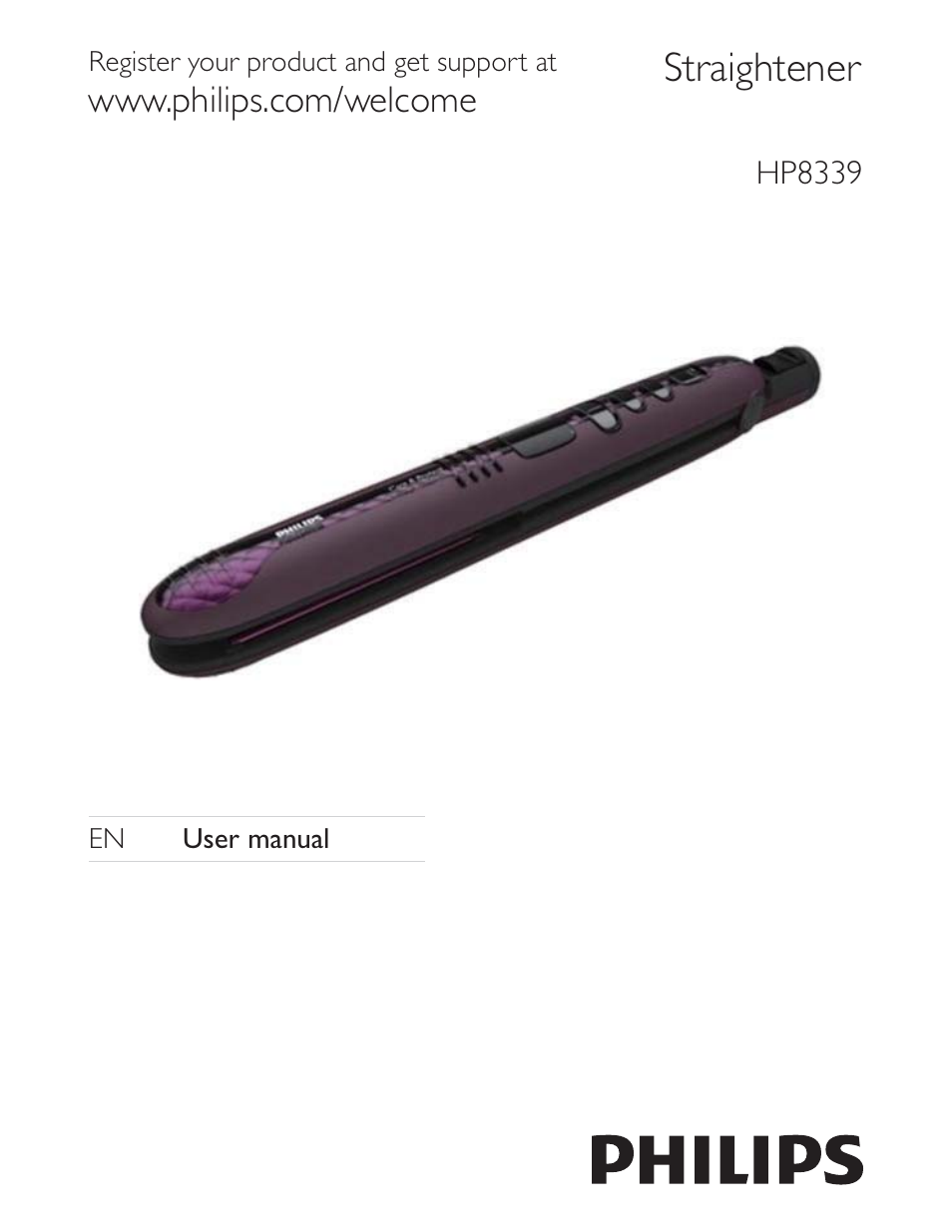 Philips Straightener HP8339-00 ProCare User Manual | 10 pages