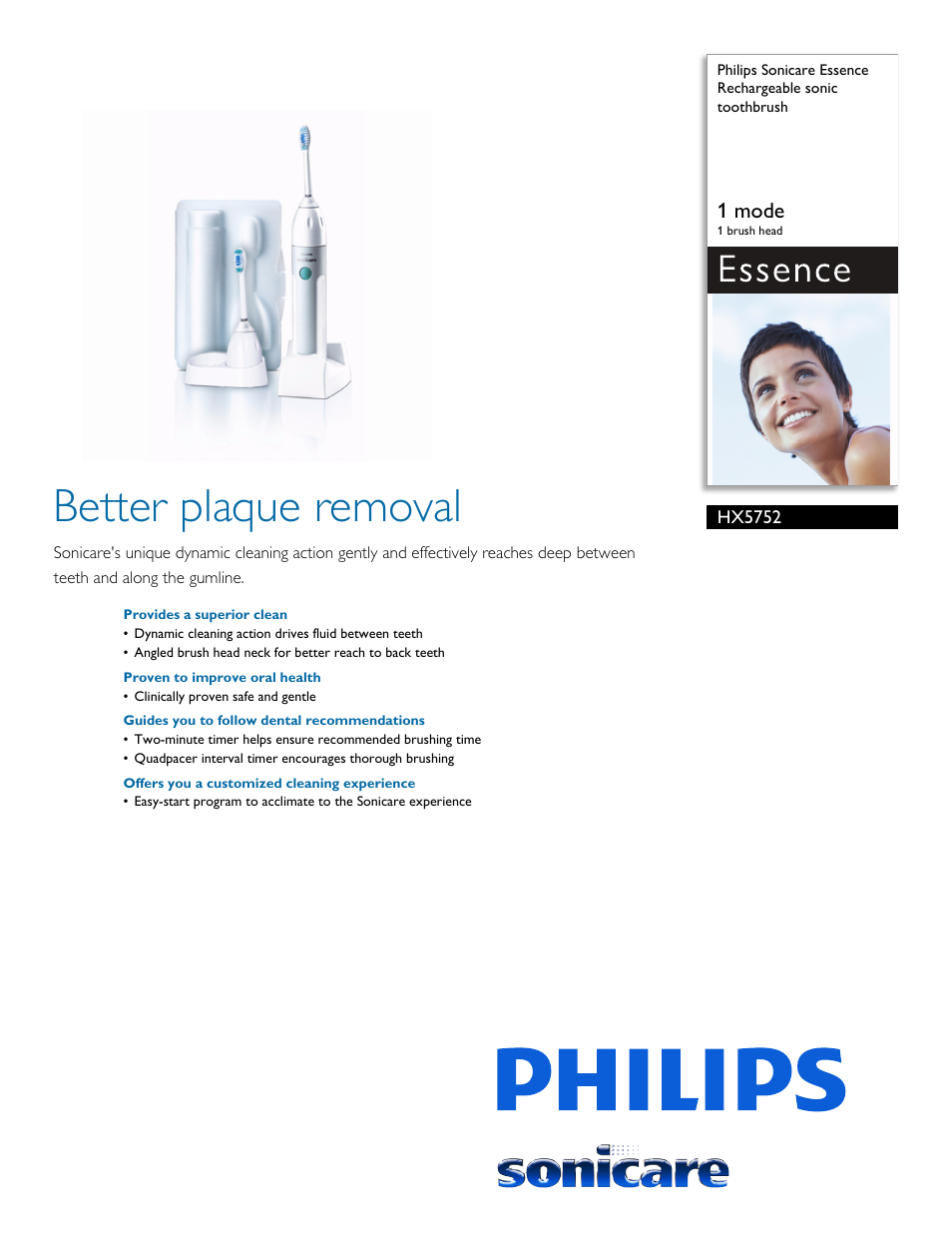 Philips HX5752-02 User Manual | 2 pages