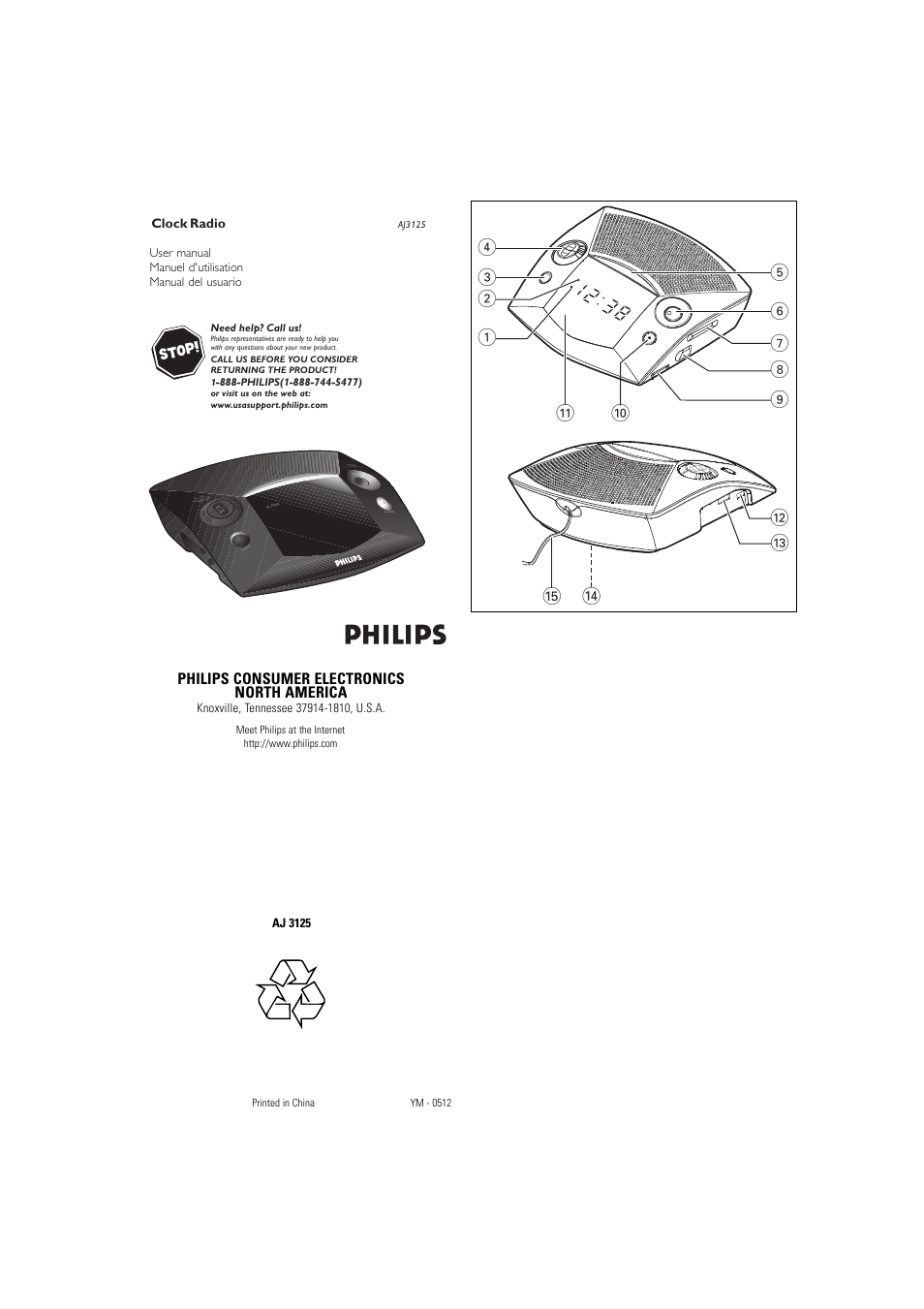 Philips AJ3125-37 User Manual | 4 pages
