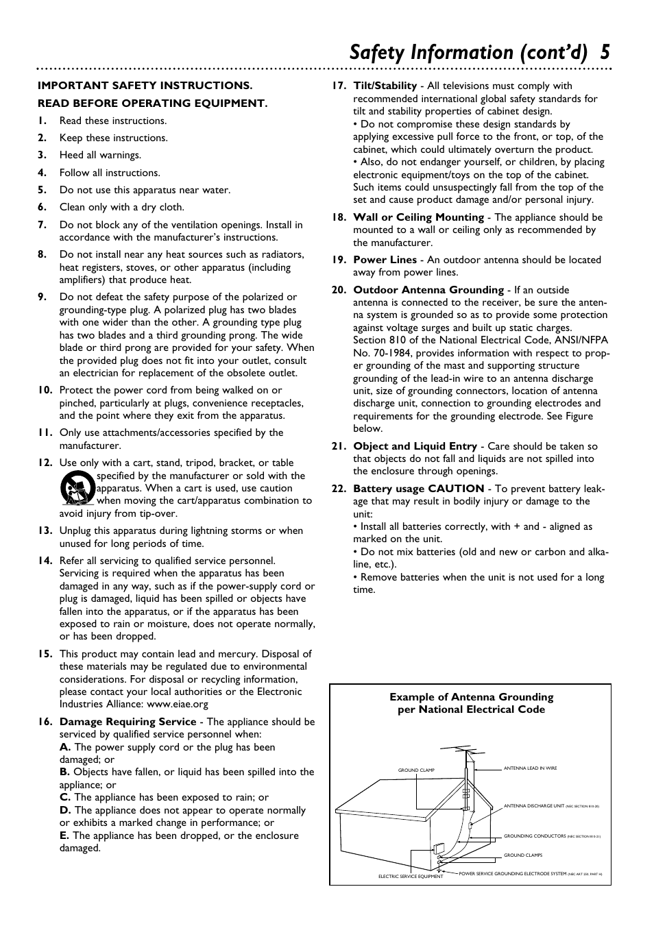 Safety information (cont’d) 5 | Philips DVDR100099 User Manual | Page 5 / 68