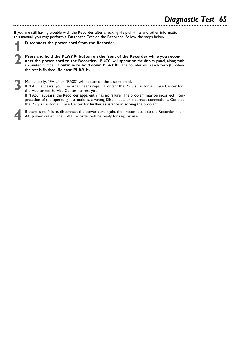 Philips DVDR100099 User Manual | Page 65 / 68