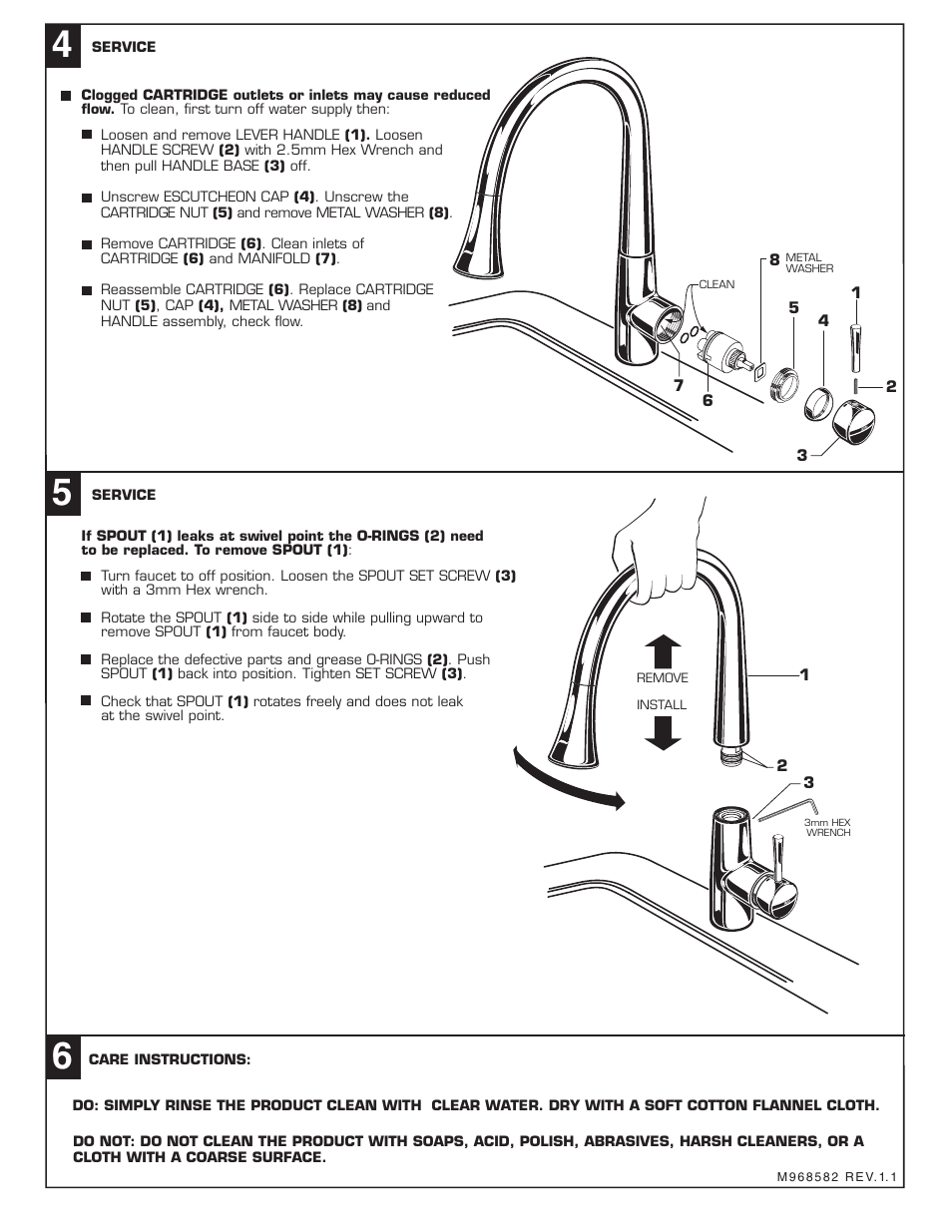 American Standard PEKOE EXTENDER M968582 User Manual | Page 3 / 3