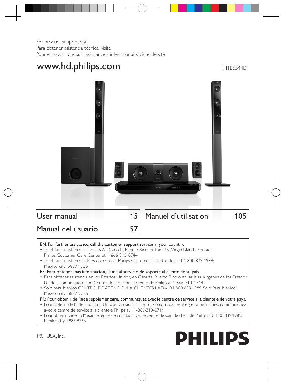 Philips HTB5544D-F7 User Manual | 57 pages