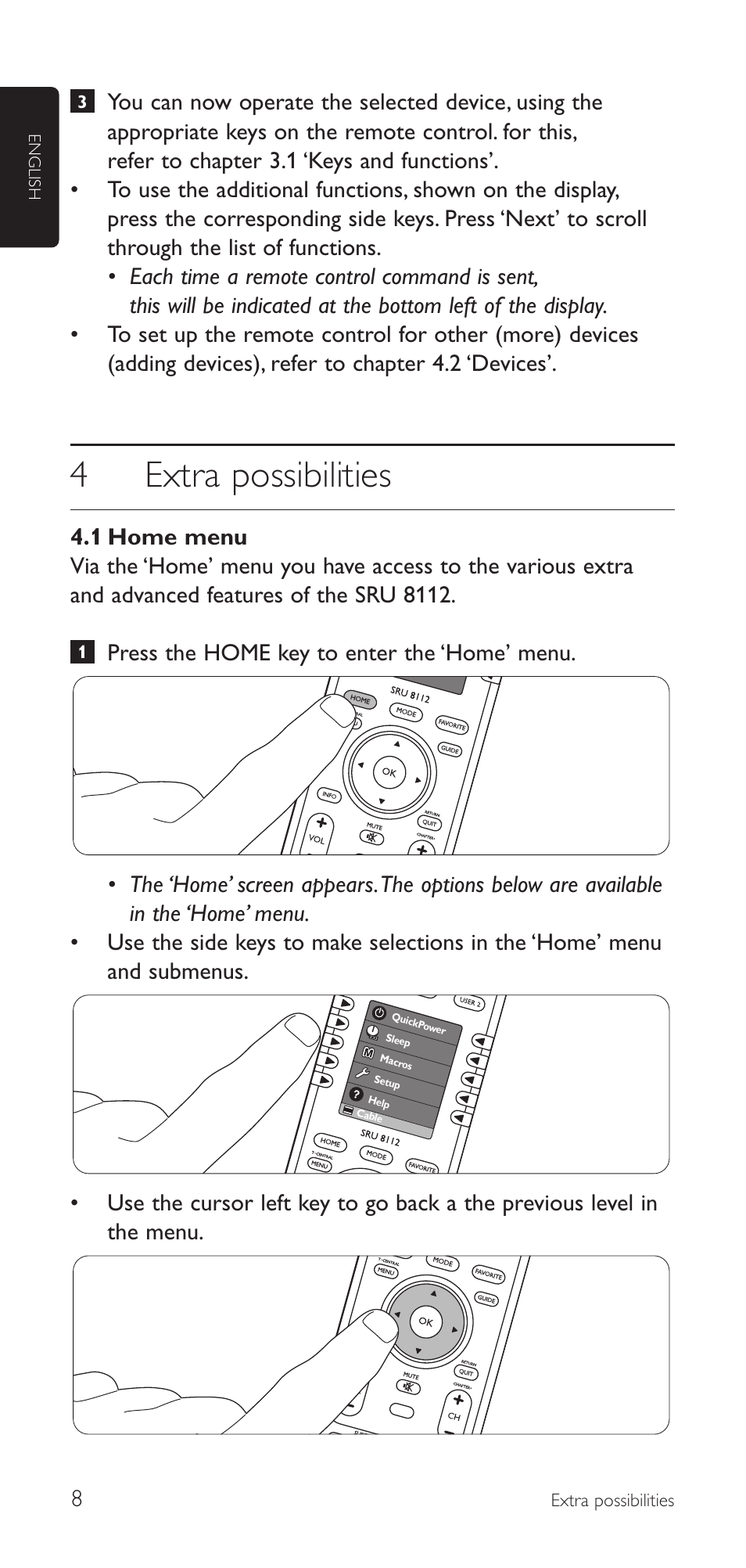 4extra possibilities | Philips SRU8112-27 User Manual | Page 8 / 22