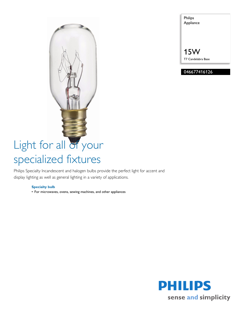 Philips 046677416126 User Manual | 2 pages