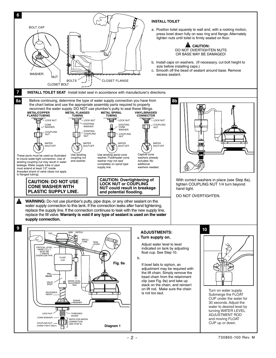 Adjustments: turn supply on | American Standard CHAMPION 4 2004 User Manual | Page 2 / 4