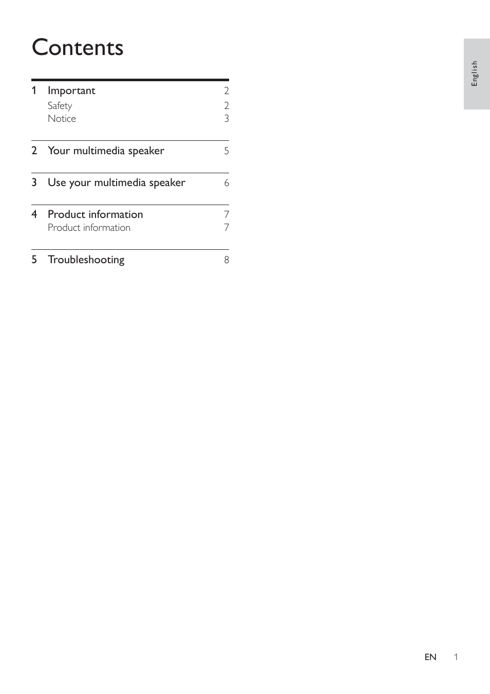 Philips Multimedia Speakers 2.1 SPA1330 2" Satellite driver 4" Subwoofer 30W User Manual | Page 3 / 12