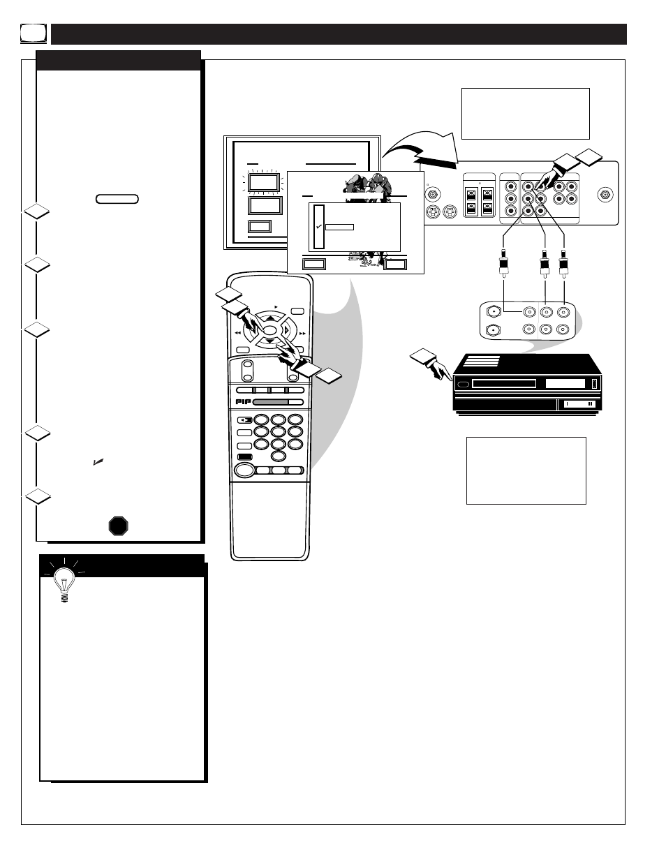 Sing the, Udio, Ideo | Nput, Acks, Stop, Mart | Philips 8P6054C User Manual | Page 28 / 56