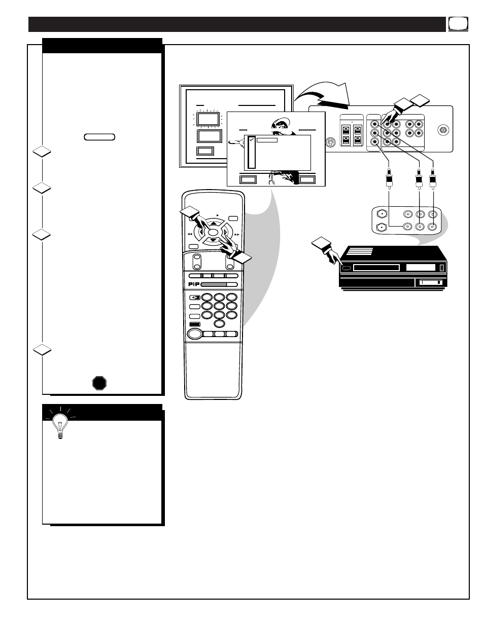 Sing the, Udio, Ideo | Utput, Acks, Continued, Audio/video outputs, Mart | Philips 8P6054C User Manual | Page 31 / 56