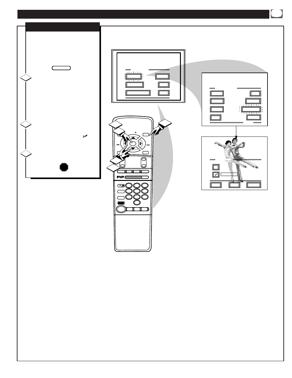 Icture, Ontrols, Continued | Clearview, Stop | Philips 8P6054C User Manual | Page 7 / 56