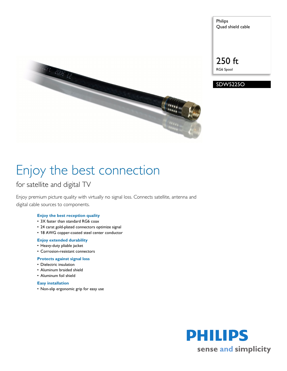 Philips SDW5225O-17 User Manual | 2 pages