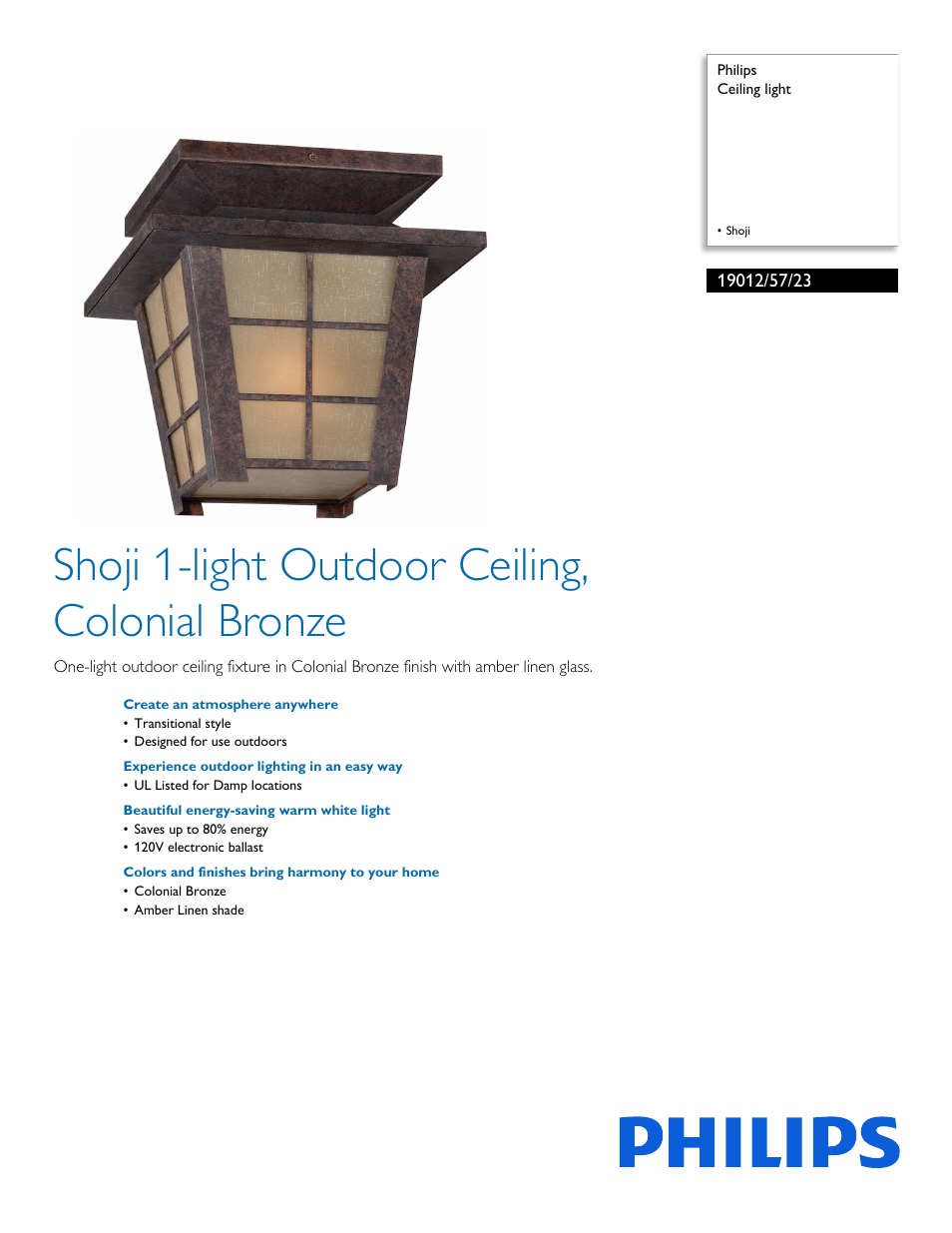 Philips 190125723 User Manual | 2 pages