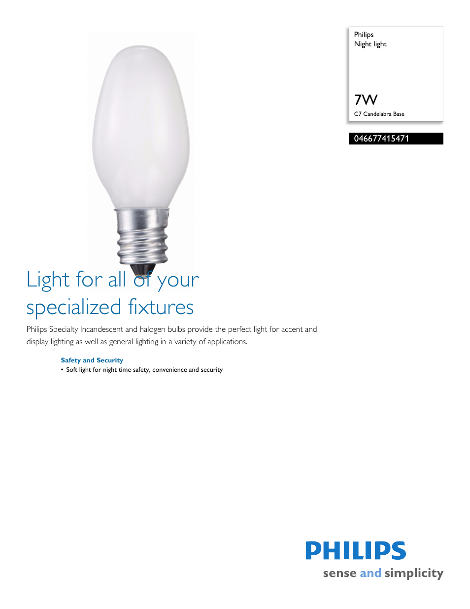 Philips 046677415471 User Manual | 2 pages