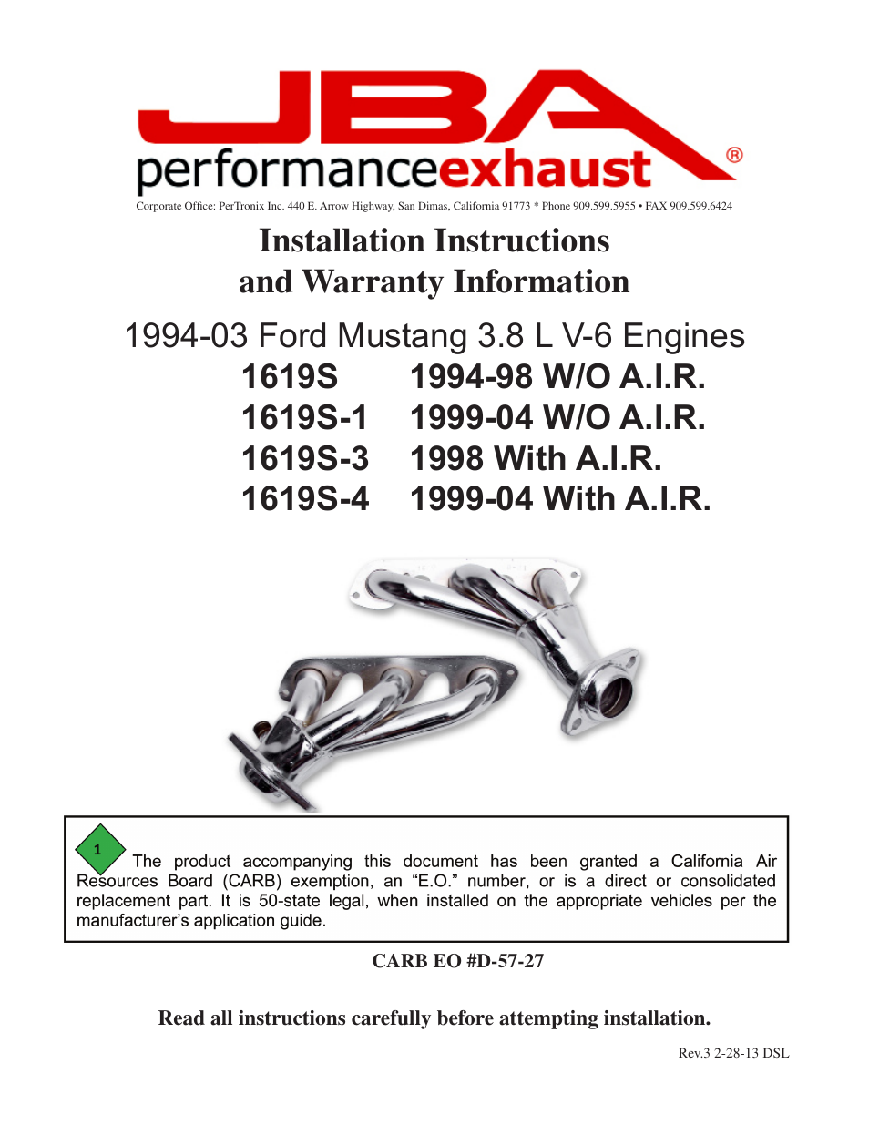 JBA 1619SJT User Manual | 5 pages