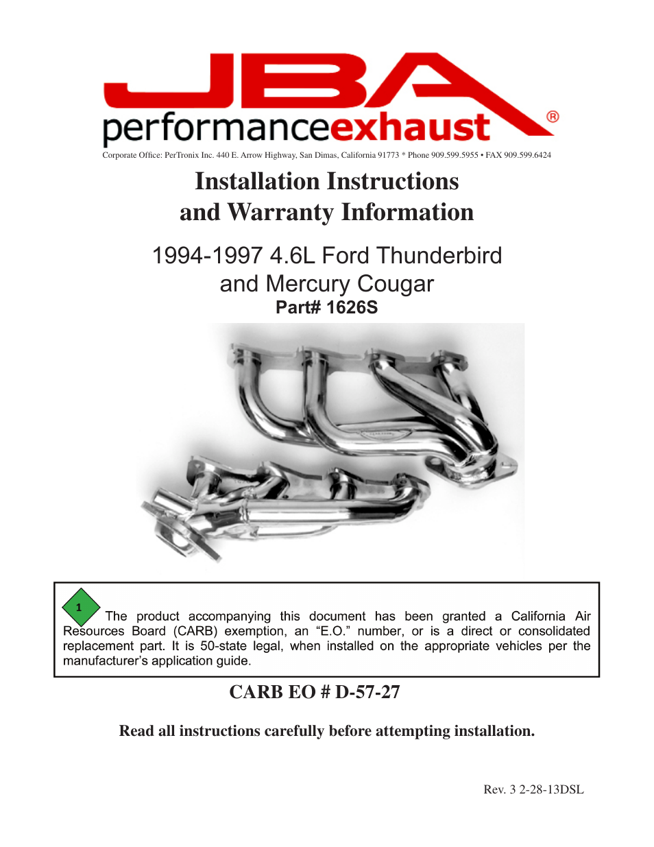 JBA 1626SJT User Manual | 5 pages