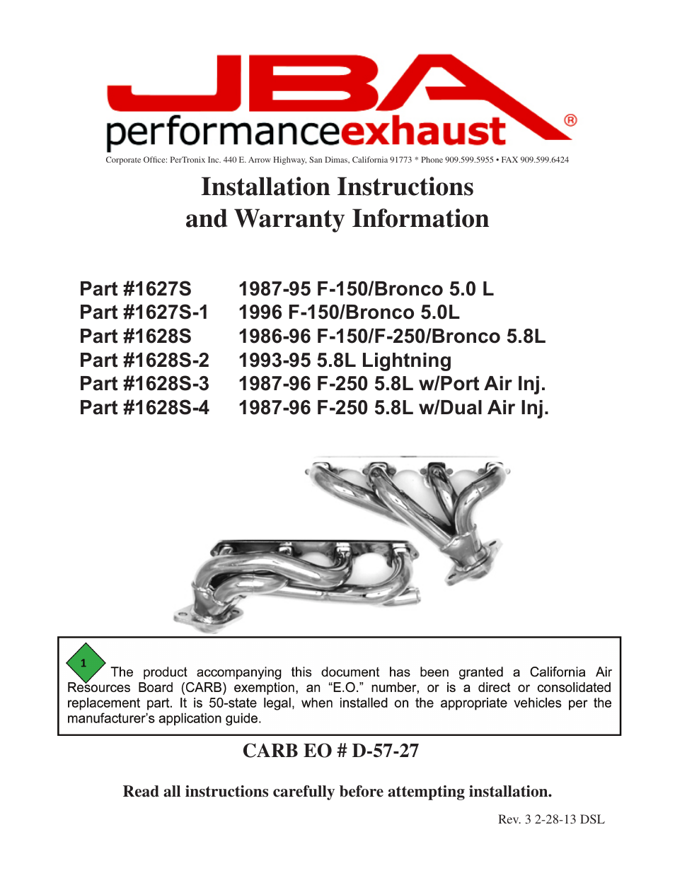 JBA 1628SJT User Manual | 5 pages