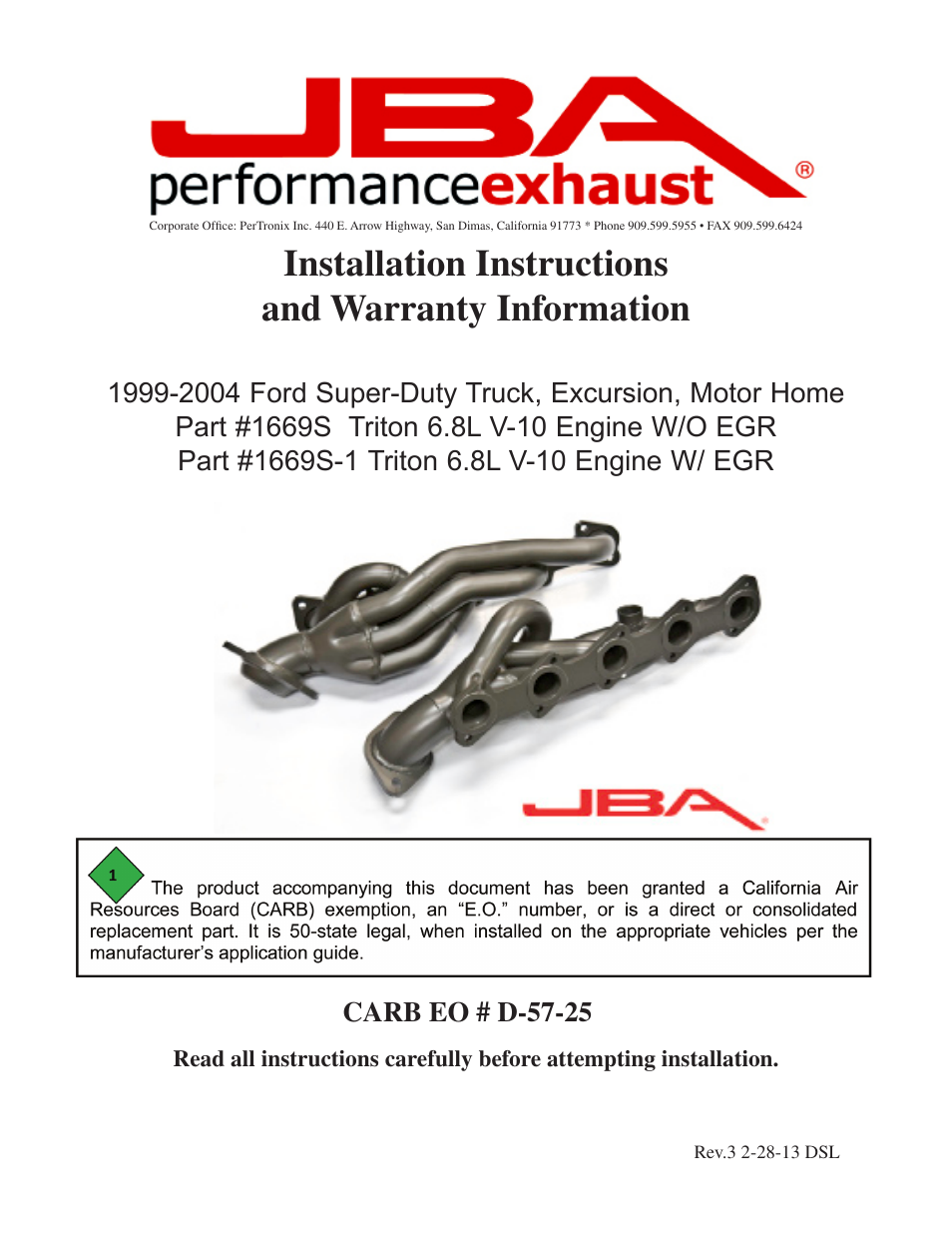 JBA 1669SJT User Manual | 5 pages