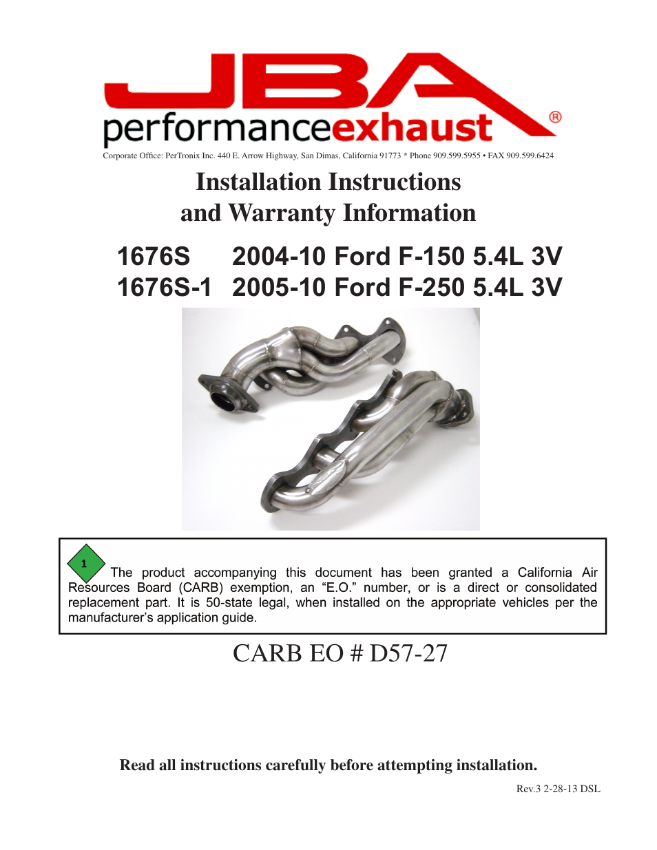 JBA 1676SJT User Manual | 5 pages
