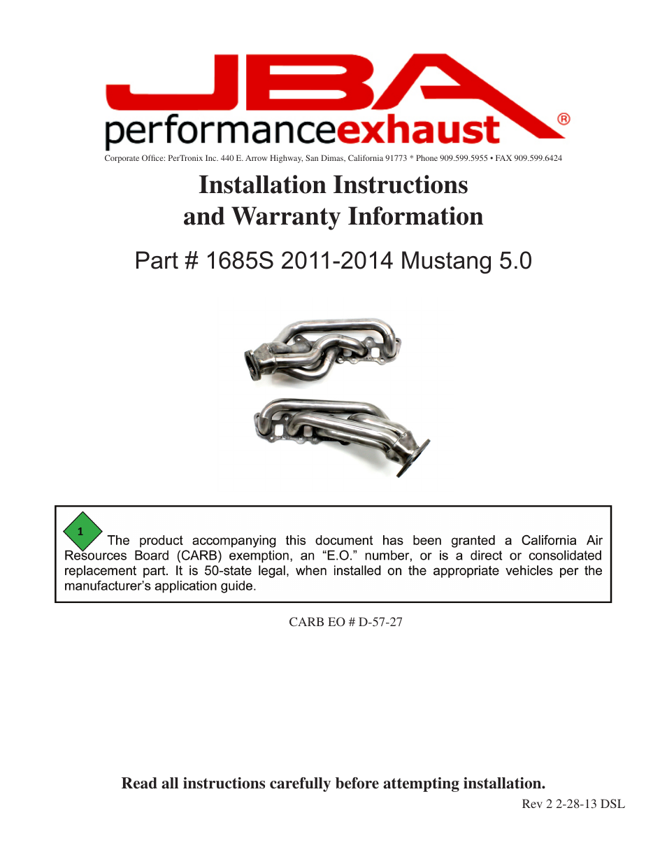JBA 1685SJT User Manual | 5 pages