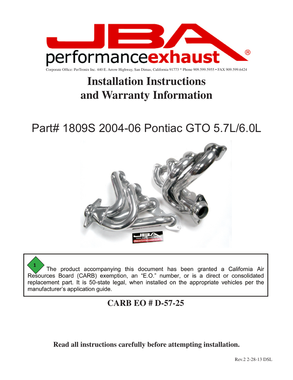JBA 1809SJT User Manual | 5 pages