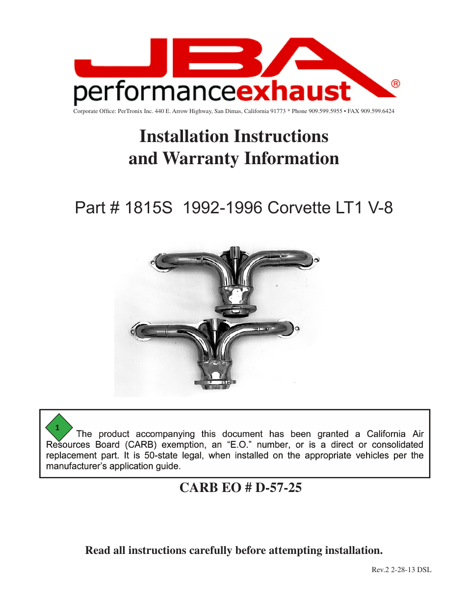 JBA 1815SJT User Manual | 5 pages
