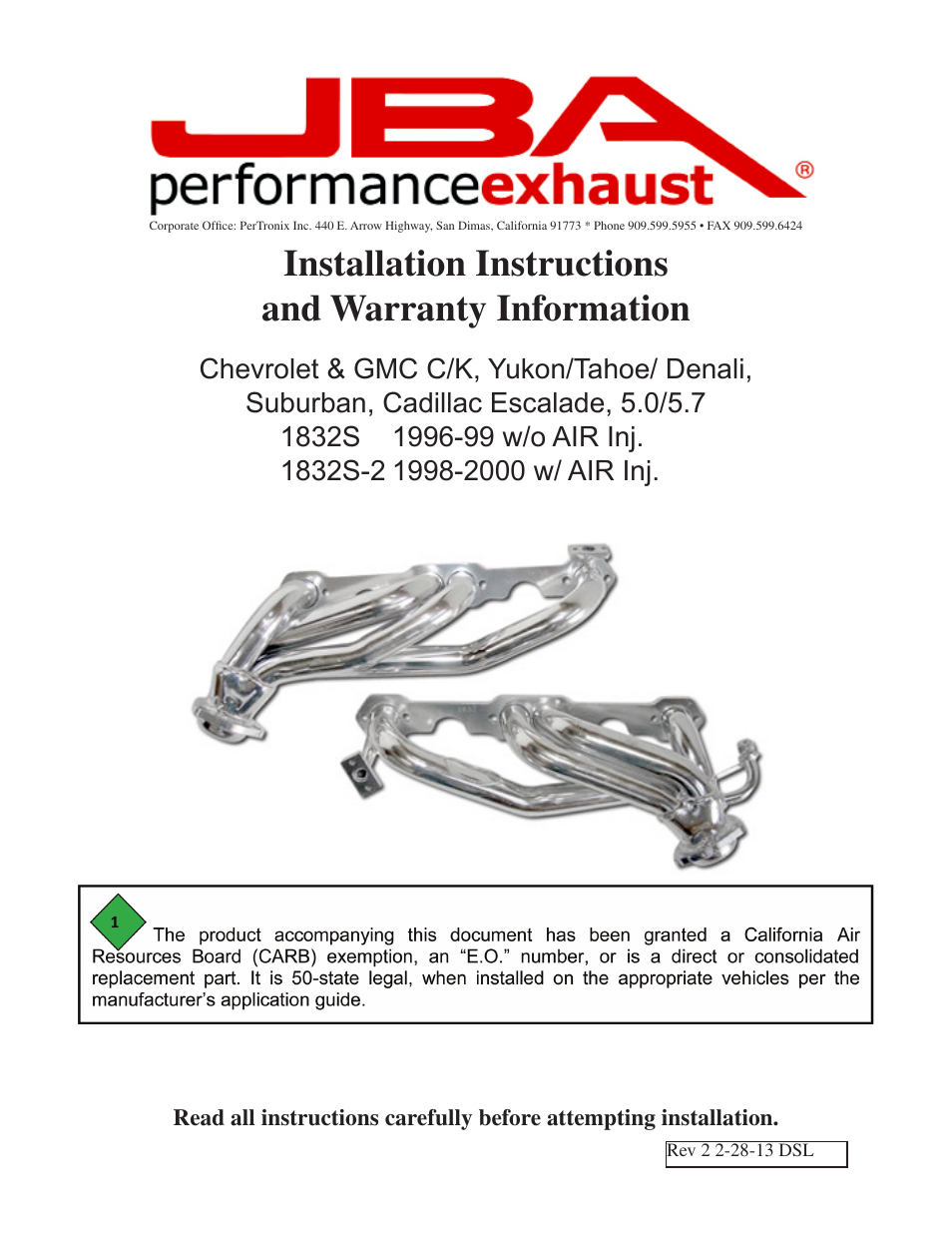 JBA 1832SJT User Manual | 5 pages