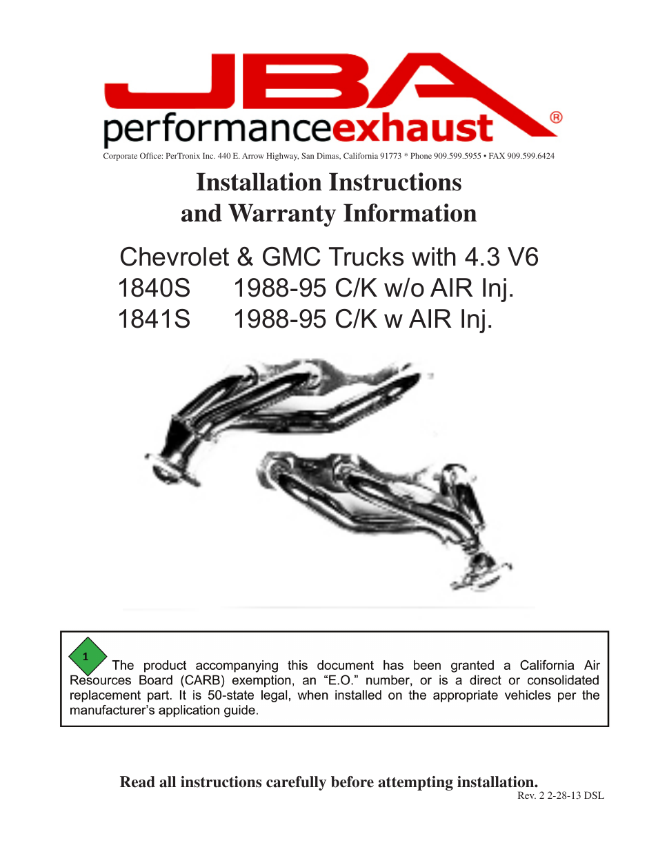 JBA 1841SJT User Manual | 5 pages