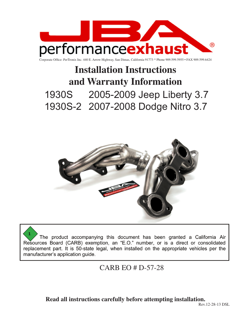 JBA 1930S User Manual | 5 pages