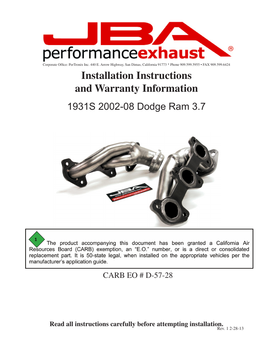 JBA 1931SJT User Manual | 5 pages