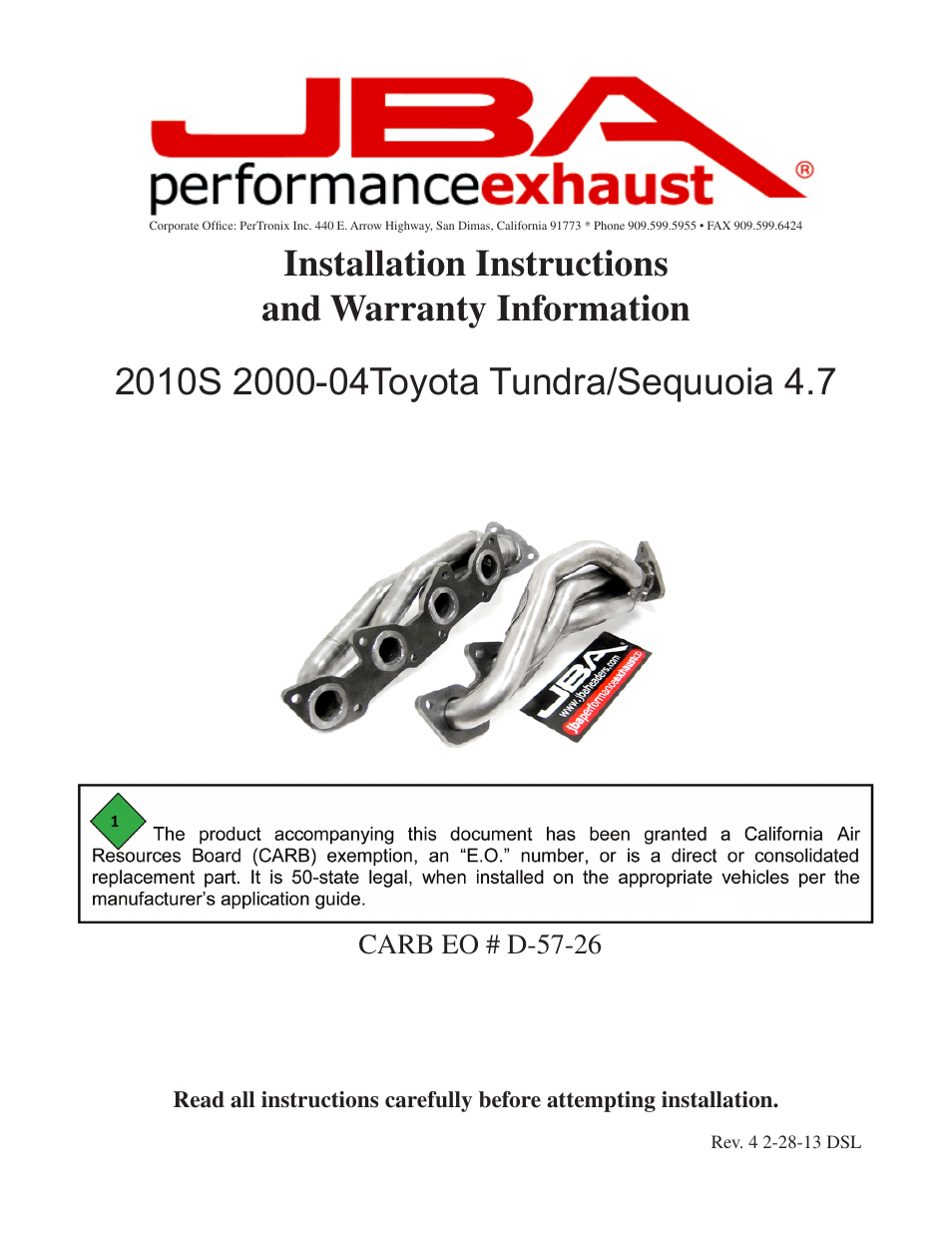 JBA 2010SJT User Manual | 5 pages