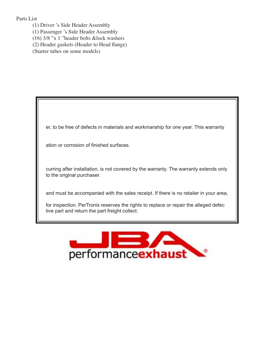 Limited one year warranty | JBA 6611SJT User Manual | Page 4 / 5