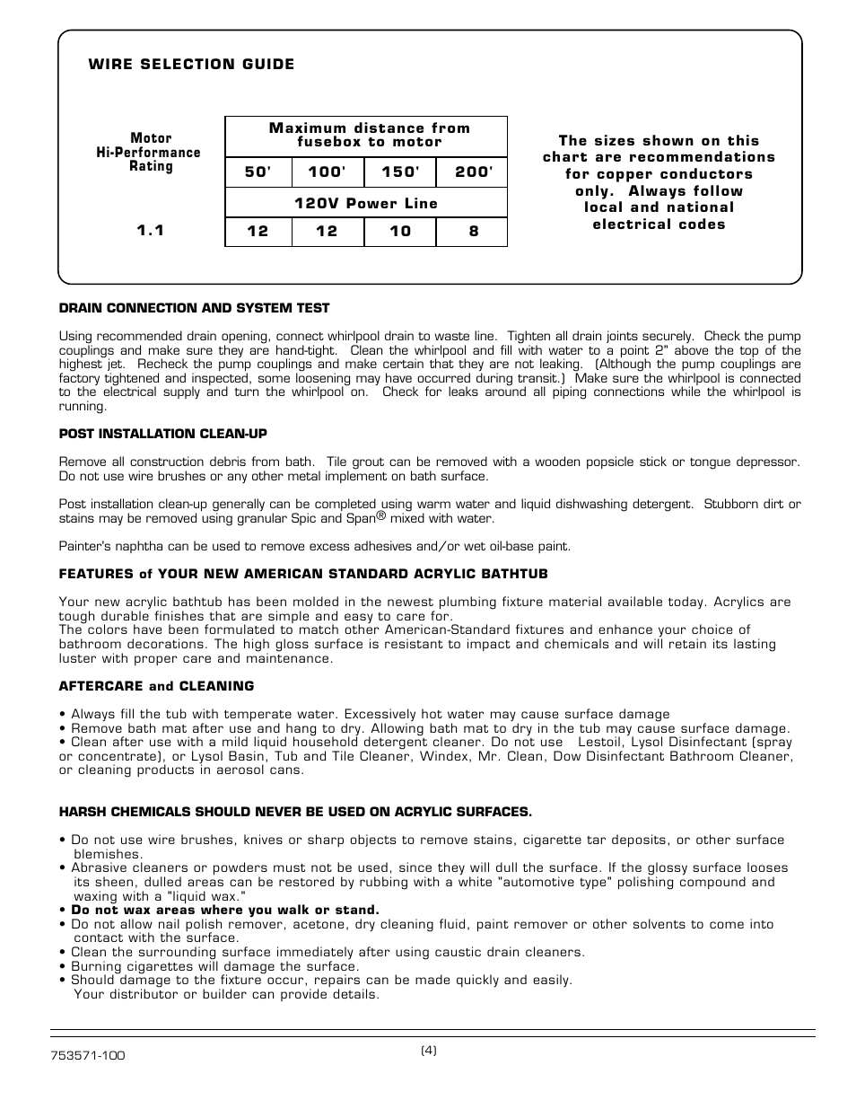 American Standard Colony Oval 1742 Series User Manual | Page 4 / 4