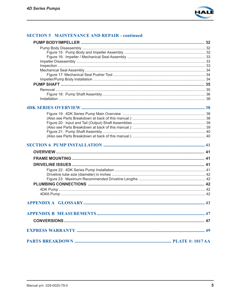 Hale 4DK Series User Manual | Page 5 / 52