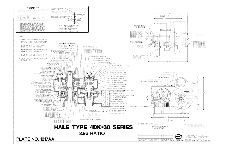 Parts breakdown 4dk series | Hale 4DK Series User Manual | Page 51 / 52