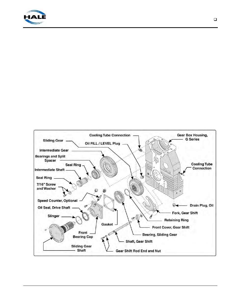 9 gearbox maintenance, 1 g series gearbox maintenance, Disassembly | Intermediate and sliding gear shaft assemblies, 9gearbox maintenance | Hale Q Series Muscle User Manual | Page 149 / 302